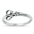 thumbnail image 1 of Cute Scissors Ring .925 Sterling Silver Shears Clippers Band Jewelry Female Male Unisex Size 7, 1 of 4