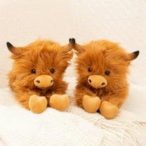 Cute Scottish Highland Cattle Plush Baby Cow Stuffed Animal Toy Gift