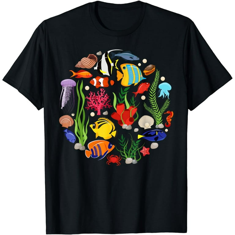 Tropical Fish Aquarium Under Ocean T-Shirt Tropical Fish Aquarium Under Ocean T-Shirt