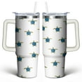 thumbnail image 1 of Cute Sea Turtle 30 Oz Tumbler with Handle Lid and Straw, Stainless Steel Double Walled Vacuum Insulated Cup, Cute Anniversary Wedding Birthday Gifts Tumbler for Women Men Friends Outdoor Indoor, 1 of 1