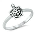 thumbnail image 1 of Cute Sea Turtle Beach Animal Sterling Silver Ring 925 Jewelry Female Male Unisex Size 12, 1 of 4