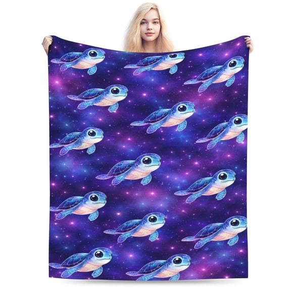 Cute Sea Turtle Blanket Sea Turtle Fleece Throw Blanket Super Soft Fuzzy Plush Cozy Warm Stuffed Bedding Blankets Gift for Boys Girls Men Women 50x40