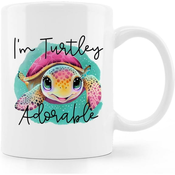 Cute Sea Turtle Coffee Mugs,Turtle Gifts For Turtle Lovers,Birthday Gift For Turtle Lovers,Ocean Animal Gift,Turtle Coffee Mugs 11oz