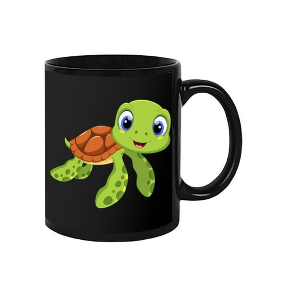 Cute Sea Turtle On White Art Mug - Image by Shutterstock,