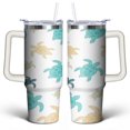 thumbnail image 1 of Cute Sea Turtle1 30 Oz Tumbler with Handle Lid and Straw, Stainless Steel Double Walled Vacuum Insulated Cup, Cute Anniversary Wedding Birthday Gifts Tumbler for Women Men Friends Outdoor Indoor, 1 of 1