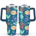 thumbnail image 1 of Cute Sea Turtle1 40 Oz Tumbler with Handle Lid and Straw, Stainless Steel Double Walled Vacuum Insulated Cup, Cute Anniversary Wedding Birthday Gifts Tumbler for Women Men Friends Outdoor Indoor, 1 of 7