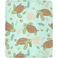 thumbnail image 1 of Cute Sea Turtles Throw Blanket, 50"x60" Super Soft Flannel Fleece Throw Blankets, Lightweight Cozy Fuzzy Blanket for for Couch Sofa Chair Bed Camping, 1 of 5