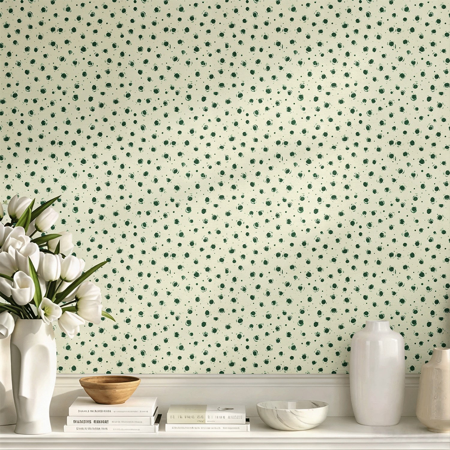 Cute Seabird Floral Pattern Quirky Funky Stick Wallpaper, Whimsical ...