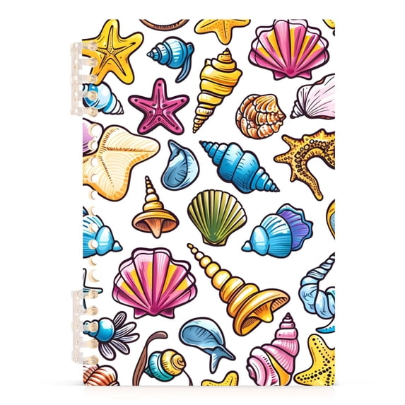Cute Seashells Conch Spiral Journal Notebook College Ruled Notebook 8.3" x 5.7" A5 Lined Thick Paper Page