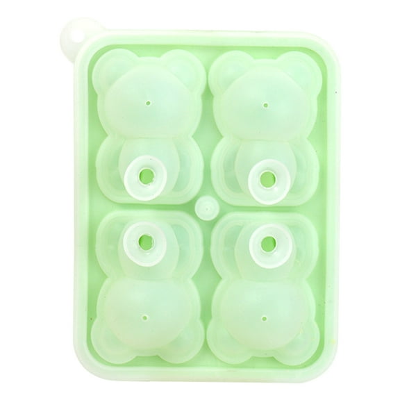 Cute Selling Summer Ice Cube Cooling Mold Home Essential Kawaii Bear Shaped Ice Making Popsicle Box Perfect For Cocktails Whiskey Drinks And Coffee