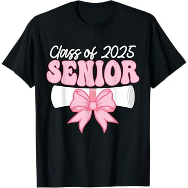 Cute Senior 2025 Bow Graduation High School Class of 2025 TShirt