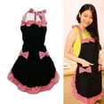 thumbnail image 1 of Cute Sexy Cooking Dress Apron Bib Apron Kitchen Bowknot With Pocket Maid Apron, 1 of 4