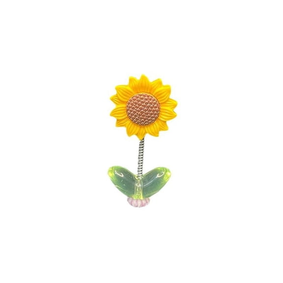 Cute Shaking Head Sunflower Car Decoration - Mood Boosting, Flexible Spring Motion, Safe Durable Material, Versatile Dashboard Accent for Car, Office & Home