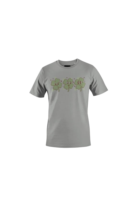 Cute Shamrock Faces Playful St. Patricks Day Clover Design Women's T-shirt
