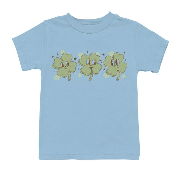 Cute Shamrock Faces Playful St. Patricks Day Clover Design Youth's T-shirt
