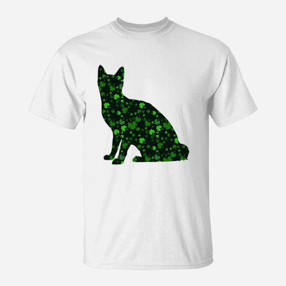 Cute Shamrock Japanese Bobtail Mom Dad Gift St Patricks Day Awesome Cat Lovers Gift TShirt