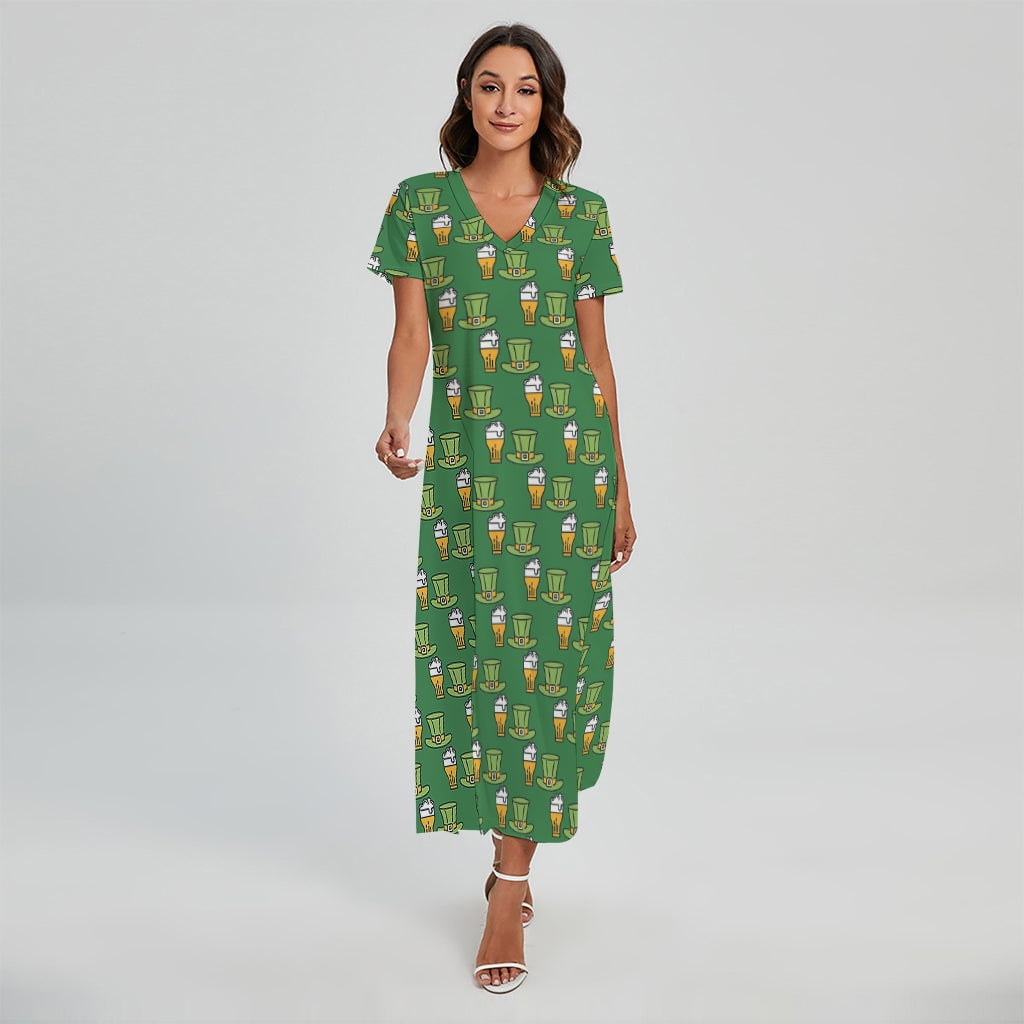 St. Patrick's Day Shamrock Dress With Long Sleeves