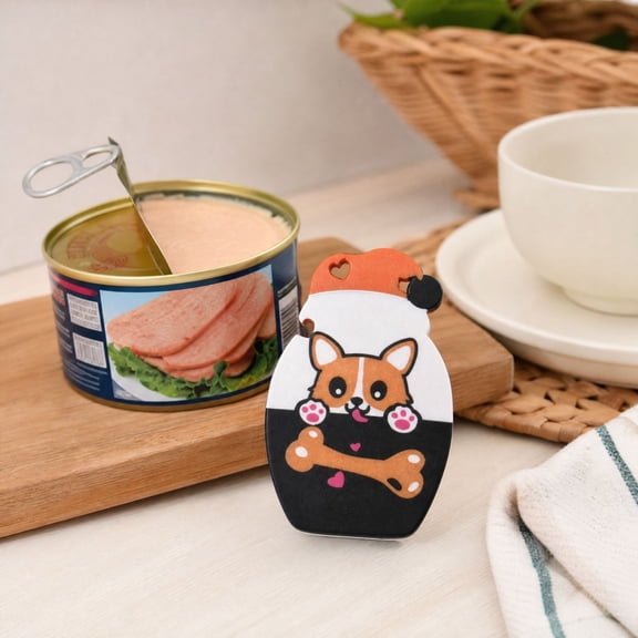 Cute Shaped Can Opener, Magnetic Bottle Tab Lifter, Labor Saving Kitchen Gadget, Refrigerator Magnet Bar Tool for Women, 1 Pack Fishing Gift