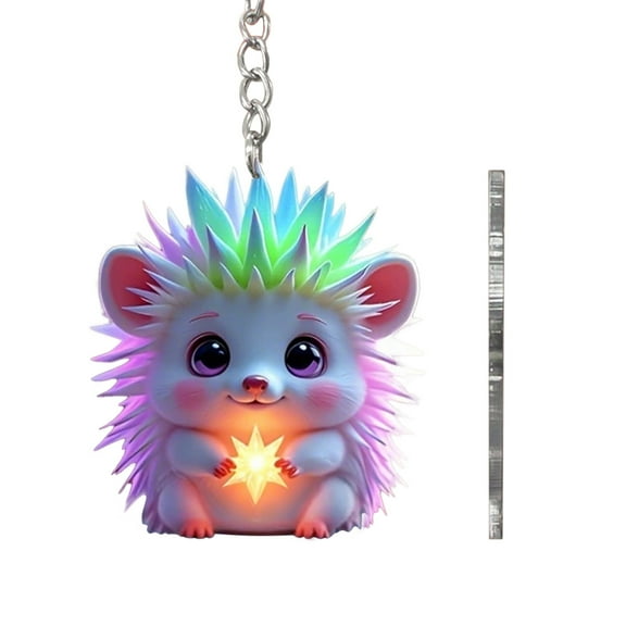 A Cute Shaped Hedgehog Keychain Keyring Gift Decoration For Backpack Purse Luggage Tag Kids Animal Themed Accessories Acrylic Material Lightweight And Durable Style A