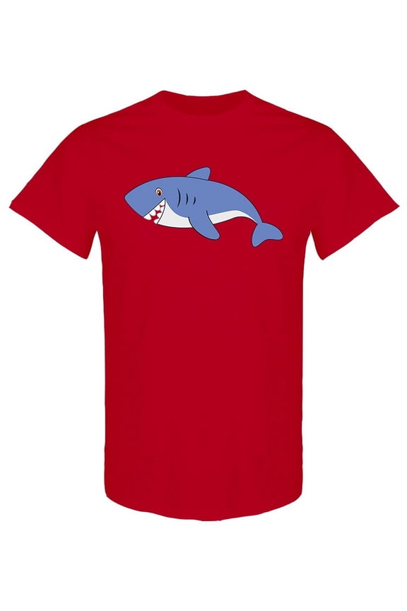 Cute Shark Graphic T-Shirt Men -Image by Shutterstock, Male x-Large