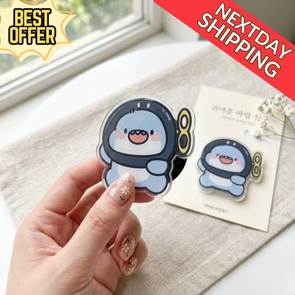 Cute Shark Magsafe Phone Grip Adorable Kawaii Shark Magnetic Phone Holder, Fun Phone Accessory for Teens, Perfect Gift for Ocean Lovers
