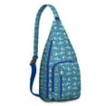 thumbnail image 1 of Watercolor Shark Sling Backpack – Vintage Nautical Marine Life Daypack with Whale & Dolphin Design, Lightweight Crossbody Travel Bag for Ocean Lovers & Outdoor Adventures, 1 of 4
