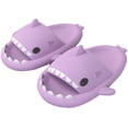 thumbnail image 1 of Cute Shark Slippers for Women Men, Shower Slides Casual Beach Shoes Anti-Slip Novelty Open Toe Lightweight Sole Sandals, 1 of 2