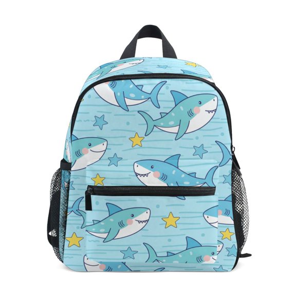 Cute Shark Starfish Summer Mini Backpack Cute Small Backpack with Chest Strap and Whistle Ages 3-8