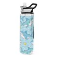 thumbnail image 1 of Cute Shark Starfish Summer Sport Water Bottle Tritan with Straw 1000ml Portable for Outdoor Daily Use, 1 of 7