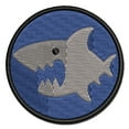 thumbnail image 1 of Cute Shark icon Applique Multi-Color Embroidered Hook & Loop Patch - 3 Inch Medium, 1 of 5