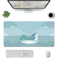 thumbnail image 1 of Cute Sharks Pattern Desk Mat,Cartoon Animal Game Mouse Pad,Blue Extended Desk Mat,MakeupTable Mat,Desk Writing Mat for Office Work Home for Girl Boy(31.5''''X15.7'''',Blue&Seahorses and Sharks), 1 of 1