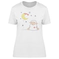 thumbnail image 1 of Cute Sheep And Moon Cartoon T-Shirt Women -Image by Shutterstock, Female Large, 1 of 2
