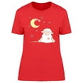 thumbnail image 1 of Cute Sheep And Moon Cartoon T-Shirt Women -Image by Shutterstock, Female Medium, 1 of 2