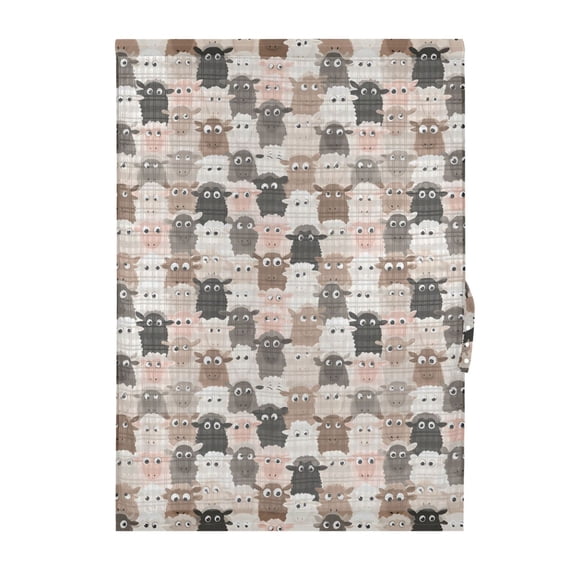 Cute Sheep Crowd Door Curtain Blackout Thermal Insulated Door Side Curtain Panels Privacy 25x40in