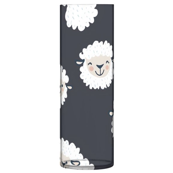 Cute Sheep Head Pattern Vase Flower Vase Clear Unbreakable Plastic Tall Decorative 11.8in