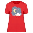 thumbnail image 1 of Cute Sheep Sleeping Cartoon T-Shirt Women -Image by Shutterstock, Female Large, 1 of 2