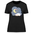 thumbnail image 1 of Cute Sheep Sleeping Cartoon T-Shirt Women -Image by Shutterstock, Female XX-Large, 1 of 2