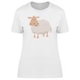 thumbnail image 1 of Cute Sheep Smiling Cartoon T-Shirt Women -Image by Shutterstock, Female Medium, 1 of 2