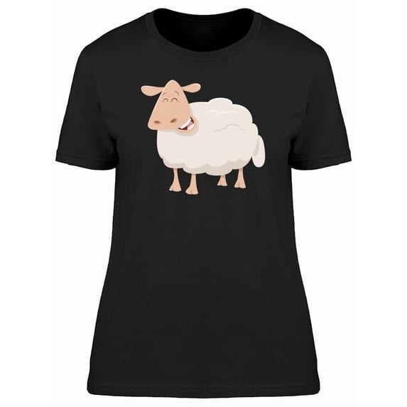 Cute Sheep Smiling Cartoon Tee Women's -Image by Shutterstock