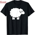 thumbnail image 1 of Cute Sheep T-Shirt for Women，Kawaii Animal Graphic Tee Tops，Soft Comfort Shirts，Crew neck，Causal，cotton，black，S-5XL, 1 of 5