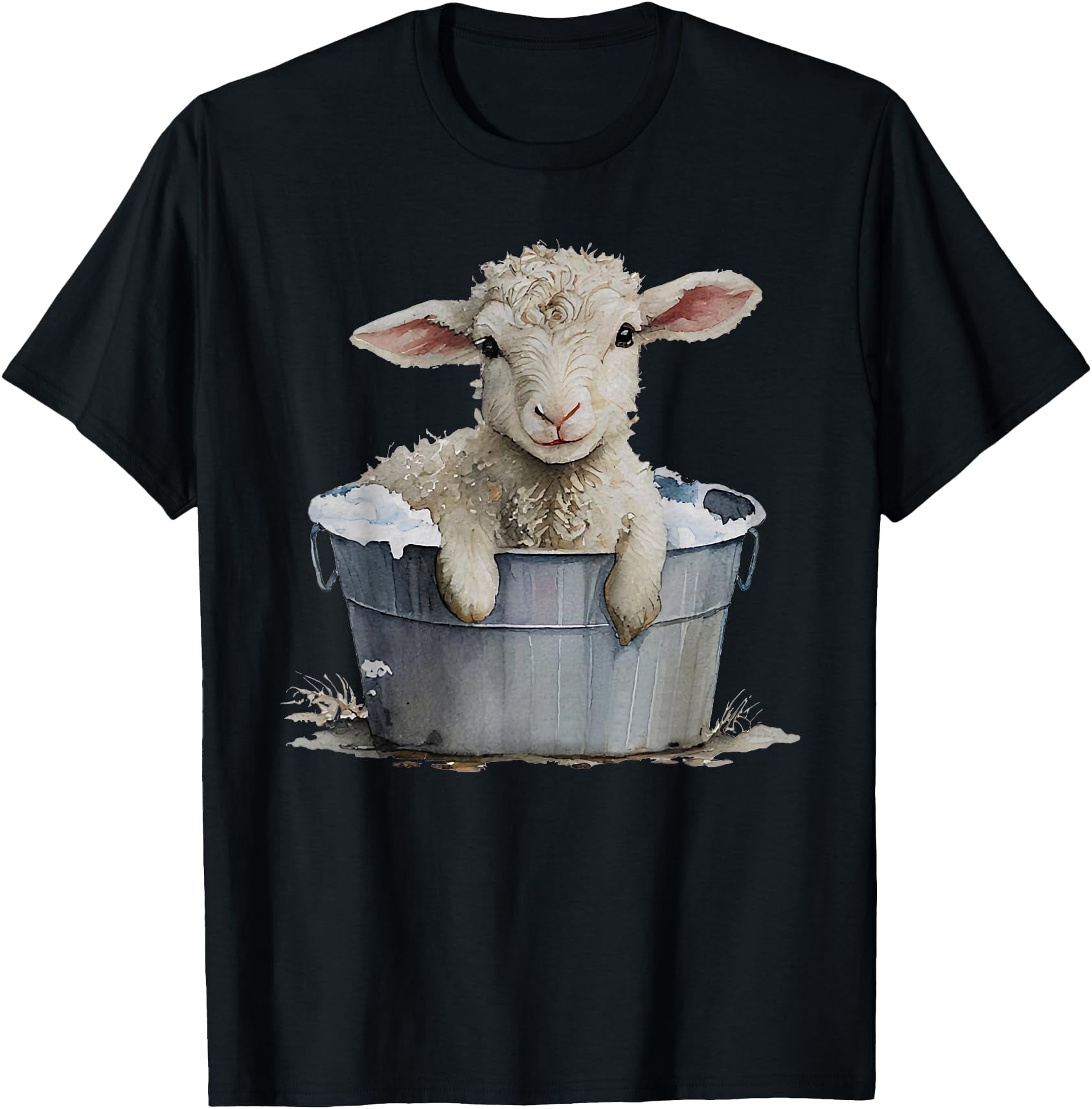 Cute Sheep Western Love Spring Pastel T-Shirt,Irish Green Color,Size ...