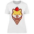 thumbnail image 1 of Cute Shiba Dog Ice Cream T-Shirt Women -Image by Shutterstock, Female Medium, 1 of 2