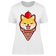 thumbnail image 1 of Cute Shiba Dog Ice Cream T-Shirt Women -Image by Shutterstock, Female XX-Large, 1 of 2