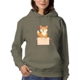 thumbnail image 1 of Cute Shiba In Box Hoodie Women -Image by Shutterstock, Female x-Large, 1 of 4