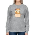thumbnail image 1 of Cute Shiba In Box Sweatshirt Women -Image by Shutterstock, Female x-Large, 1 of 4