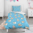 thumbnail image 1 of Cute Shiba Inu Duvet Cover and Pillowcase Set for Single Bedding, Bedroom Accessories for Kids Teens, 1 of 5