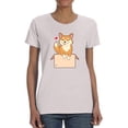 thumbnail image 1 of Cute Shiba Inu In Box T-Shirt Women -Image by Shutterstock, Female 3X-Large, 1 of 4