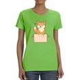 thumbnail image 1 of Cute Shiba Inu In Box T-Shirt Women -Image by Shutterstock, Female Medium, 1 of 4