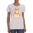 thumbnail image 1 of Cute Shiba Inu In Box T-Shirt Women -Image by Shutterstock, Female Medium, 1 of 4