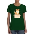 thumbnail image 1 of Cute Shiba Inu In Box T-Shirt Women -Image by Shutterstock, Female x-Large, 1 of 4